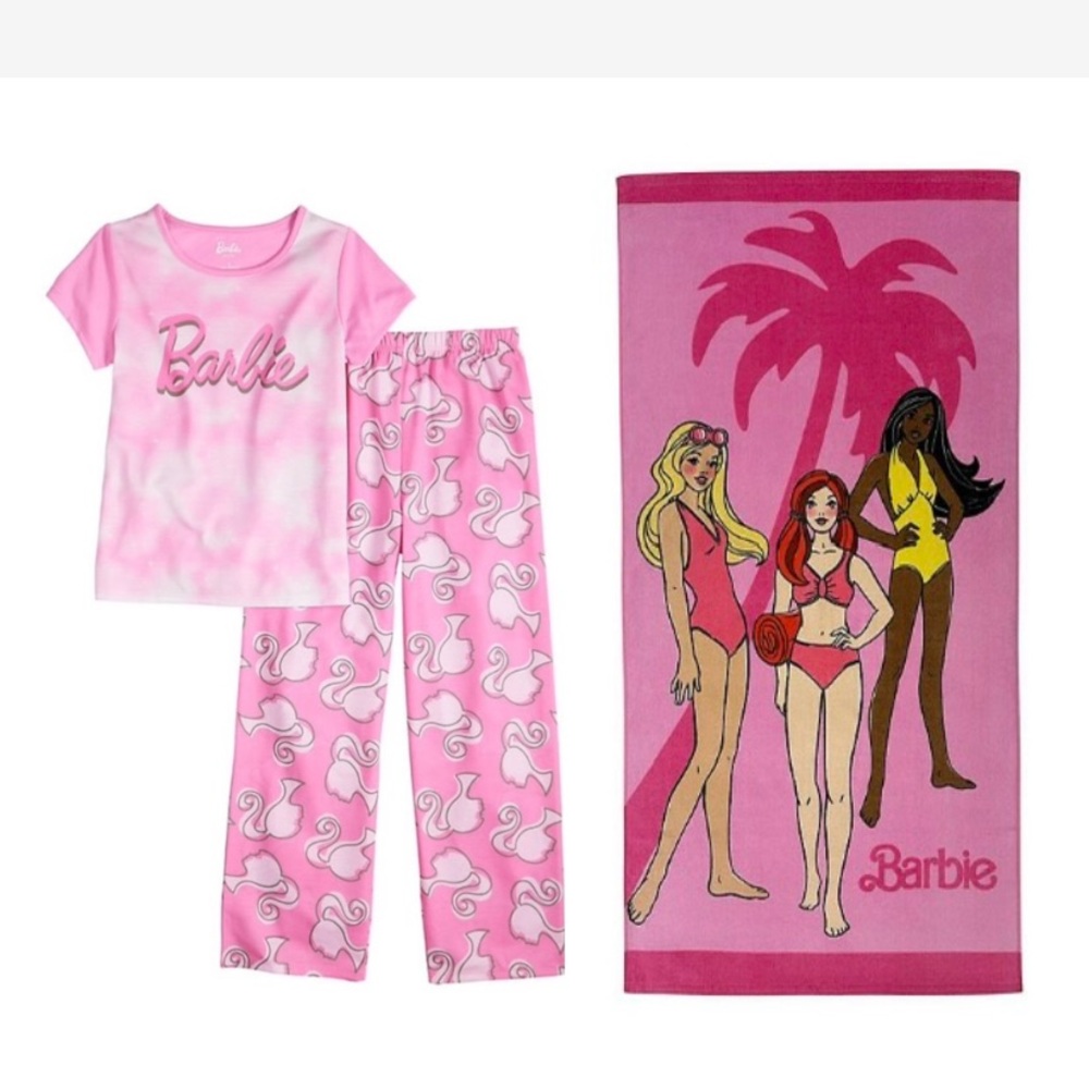 Barbie Pajama Size 12 and Towel